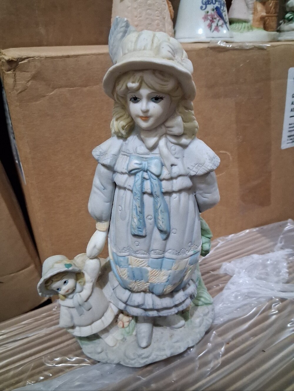 VTG collectible porcelain or bisque piece from Jan Hagara collection. Music Box